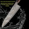 Nuovo Set Rame Tricolore 67 Piani Acciaio di Damasco Coltello da Cucina Coltello da Chef Coltello Santoku Strumento da Cucina Forte e Affilato