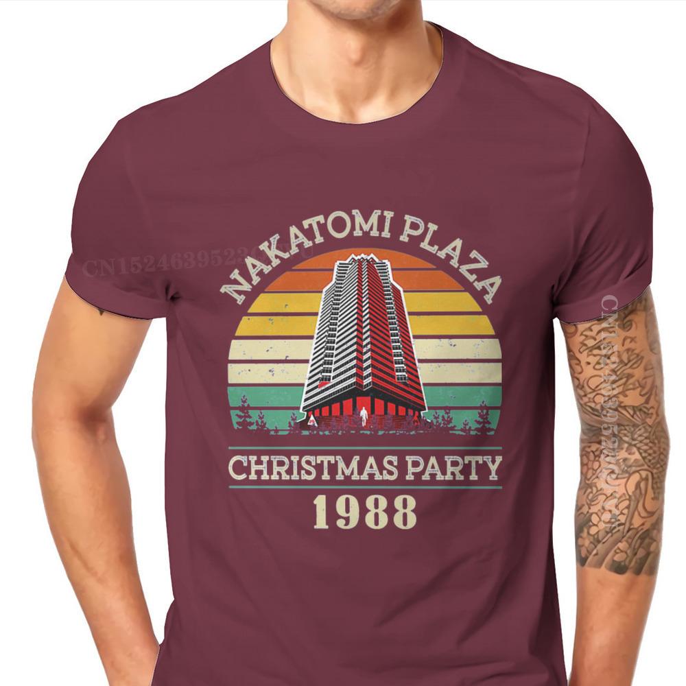 Movie Christmas Party 1988 Man Tshirts Retro Vintage Nakatomi Plaza Individuality Men T Shirts Clothing