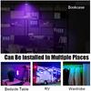 4PCS Wireless Car Interior LED Lights 7Colors USB Rechargeable Car LED Touch Light with 6 Super Bright LED Lamp Beads Car Interior Ambient Light