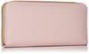 Aldi CAP24 Women's Long Wallet with Zipper Closure, Solid Color, Pink GrayBeige, CAP24-11PGBE
