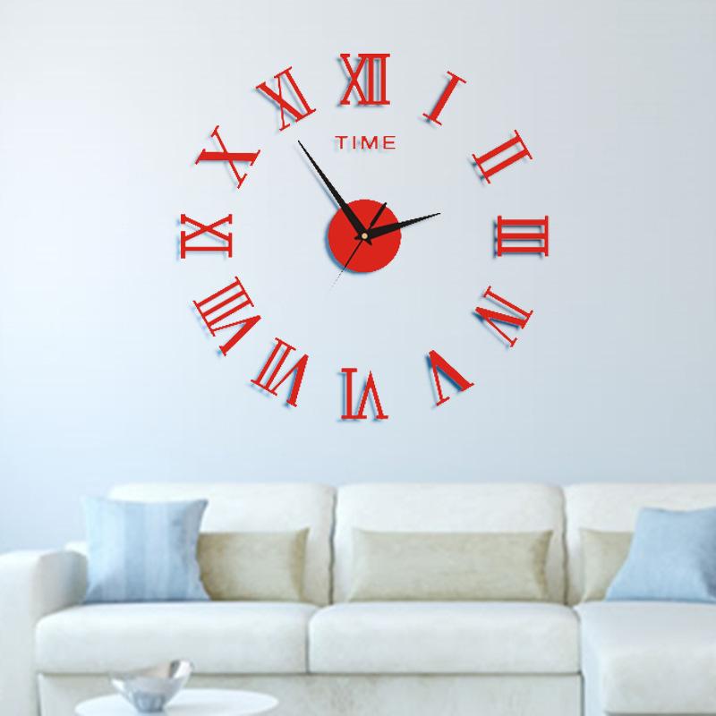 European Acrylic Clock DIY Art Clock Fashion Simple Wall Clock Decorative Wall Clock