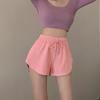 Women Summer Shorts Drawstring High Elastic Waist Solid Color A-line Soft Breathable Thin Loose Beach Sports Jogging Shorts