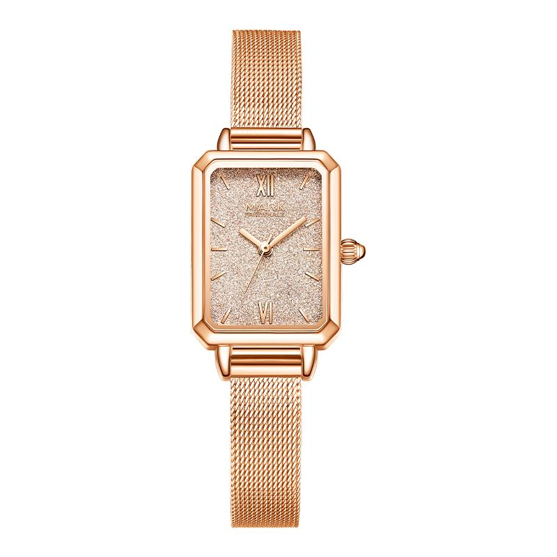 Mark Fairwhale Women s Luxury Quartz Watch Octagonal Geometric Dial 30m Waterproof Milanese Steel Strap Ladies Wristwatch Gift FW-3110