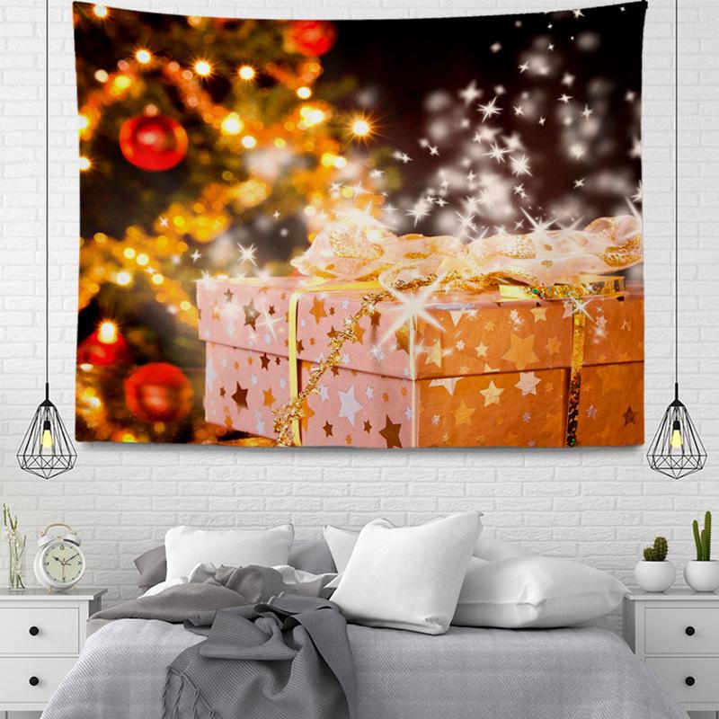 Seria wiszących gobelinów z tkaniny w stylu bożonarodzeniowym