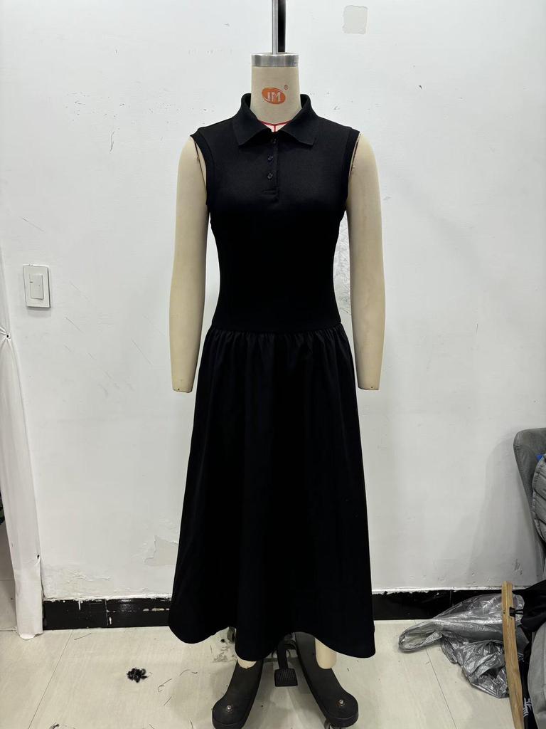 Sommer 2026 Europäisches Amerikanisches Lässiges Schlankmachendes Patchwork-Kleid - Damenmode M190435