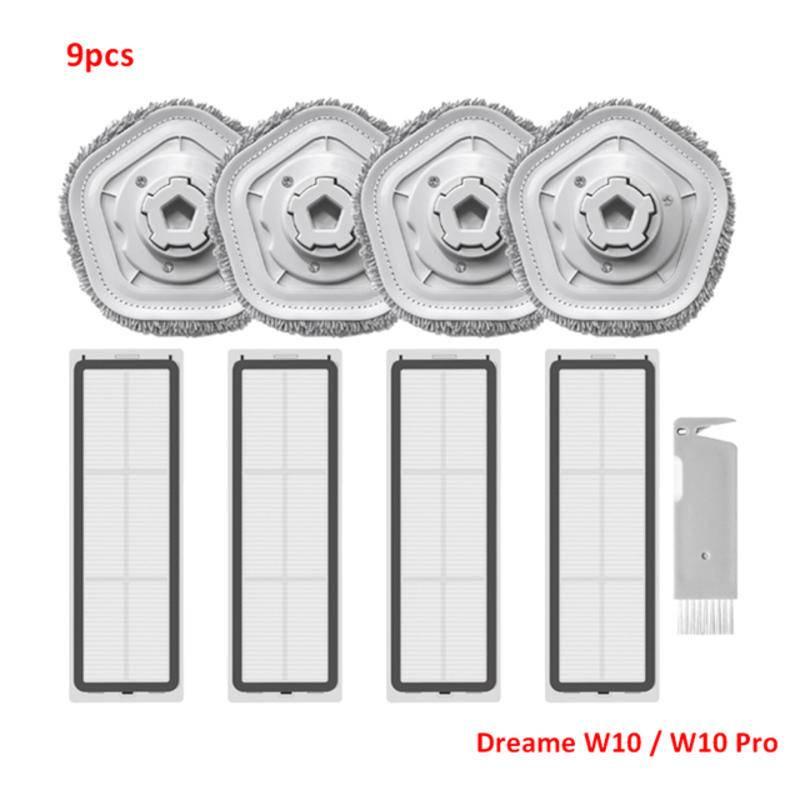 For Dreame Bot W10 RLS5C / W10 Pro Robot Vacuum Accessories Roller Main Brush Side Brush Filter Mop Dustbin Dust box Mop Holder Plate Bracket