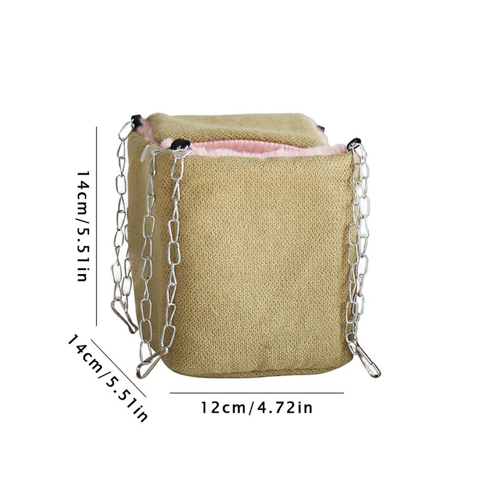 

Small Animal Hammock Ferret Bed Hamster Hammock Squirrel Nest Warm Chinchilla Bed Hamster Swing Chinchilla Hammock Sugar Glider S белый
