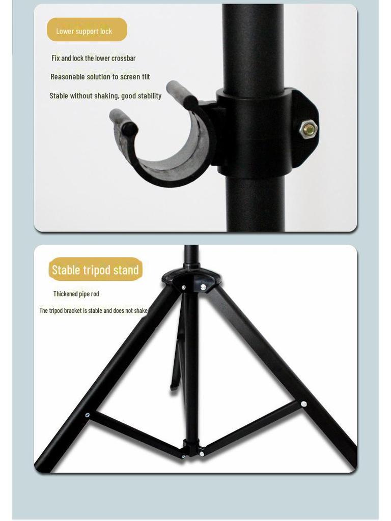 Tragbare Outdoor-Standbildschirm-Projektionsleinwand mit Doppelhalterung
