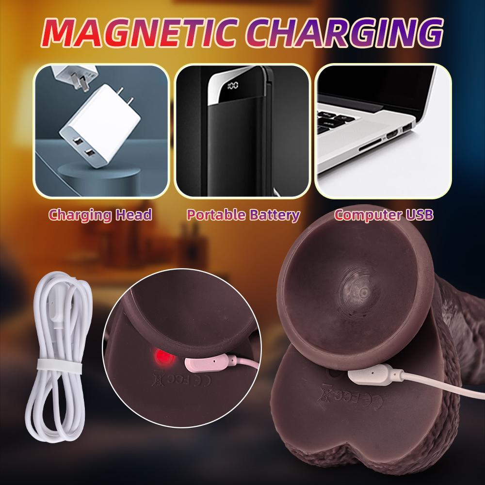 Dildo Automatic Thrusting Vibrator G-spot Stimulator Remote Control Heating Rotating Suction Cup Hands-free Female Pleasure Erotic Adult Women Sex Toy