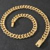 60CM Long 13MM Width Choker Necklace Man Solid Stainless Steel Curb Cuban Link Chain Necklaces for Men Male Jewelry Vintage