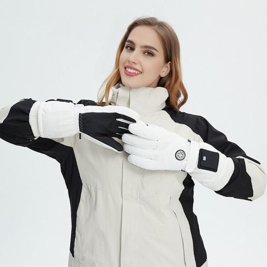 Mănuși de iarnă încălzite pentru bărbați și femei, mănuși electrice cu încălzire cu baterie de 1200mAh, 3 niveluri de încălzire, mănuși încălzite reîncărcabile pentru schi, ciclism, sporturi de zăpadă