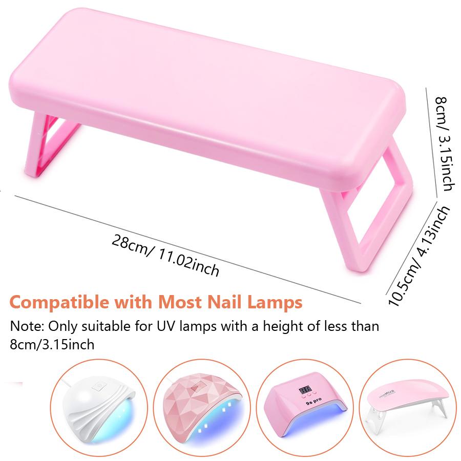Pernă de mână pliabilă pentru arta unghiilor, pernă de mână pentru utilizare cu lămpi UV, ideală pentru tehnicienii de unghii și utilizatorii casnici