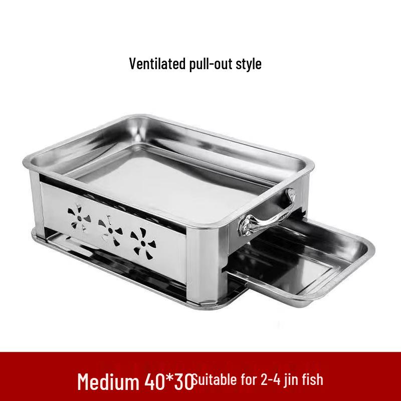 Commercial Stainless Steel Rectangular Fish Roasting Pan