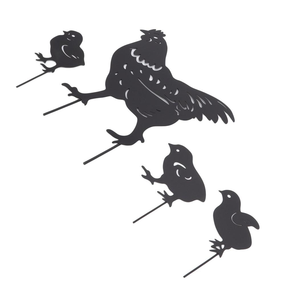 4 Stück Henne Huhn Silhouette Hohl Pfahl Design Niedliches Henne Huhn Design Langlebiges Metall Huhn Hof