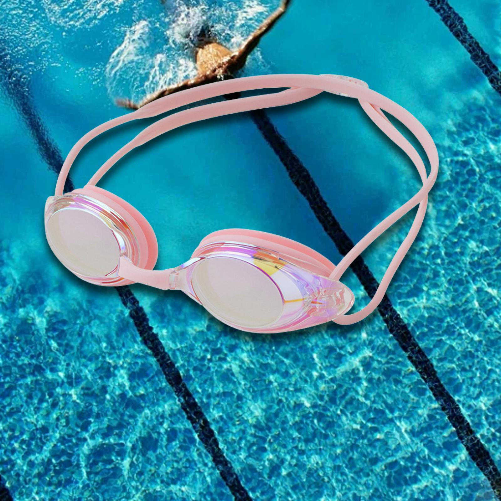 

Силиконовые очки для плавания, противотуманные очки для мужчин, женщин, взрослых розовый