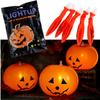 LED Balloons For Halloween 5Pcs Glowing Orange Pumpkins Decorations