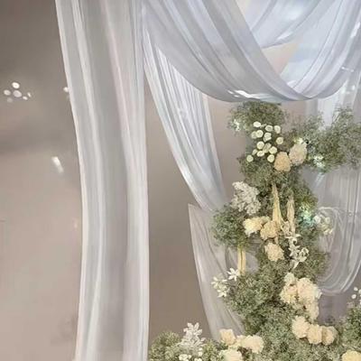 White Translucent Wedding Gauze Drapes for Ceiling and Background Decoration
