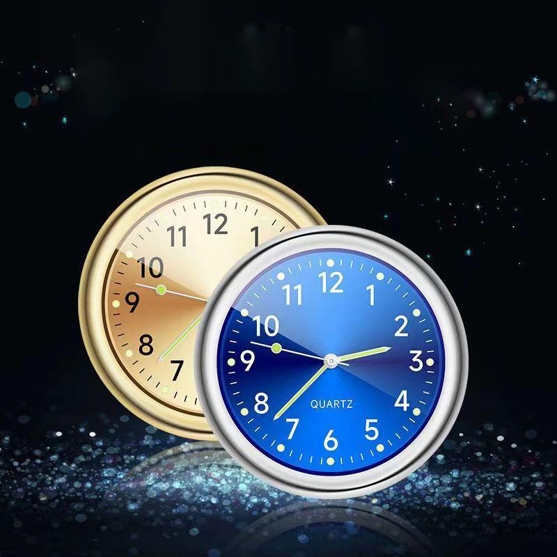 Orologio per Automobile Cruscotto Orologio per Auto Decorazione Interna Orologio Mini Portatile Decorazione Luminoso Orologio Analogico Ornamenti Per Auto