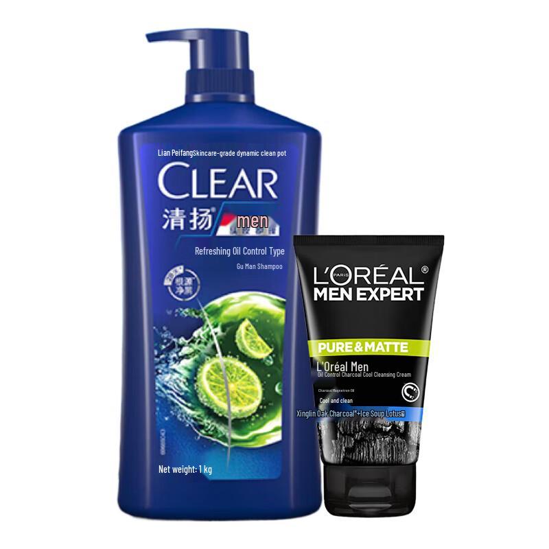 

Clear Anti-Dandruff Oil Control Shampoo & L Oreal Cleanser Bundle