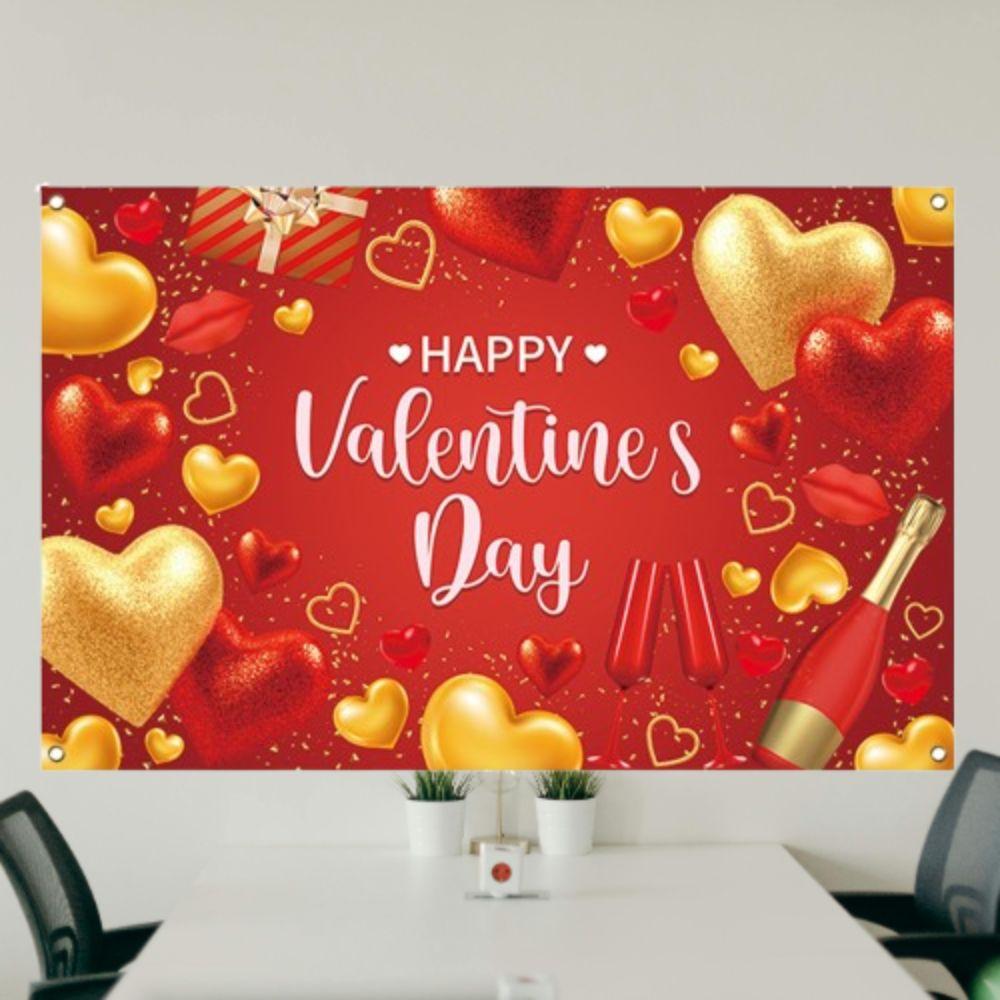 115cmx180cm Valentine's Day Photography Backdrop Romantic Happy Valentine's Day Banner  Anniversary