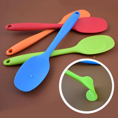 Silicone Long Handle Spatula Non-stick Scraper Spoon Kitchen Cooking Utensil