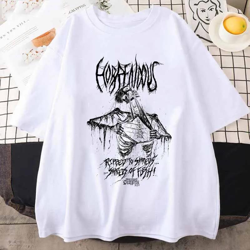 Gotycki Damski Punkowy Ciemny Streetwear T-Shirt Y2K T-shirt Punkowy Styl Krótki Rękaw Okrągły Dekolt Letnia Koszulka Sportowa Moda Top do Joggingu