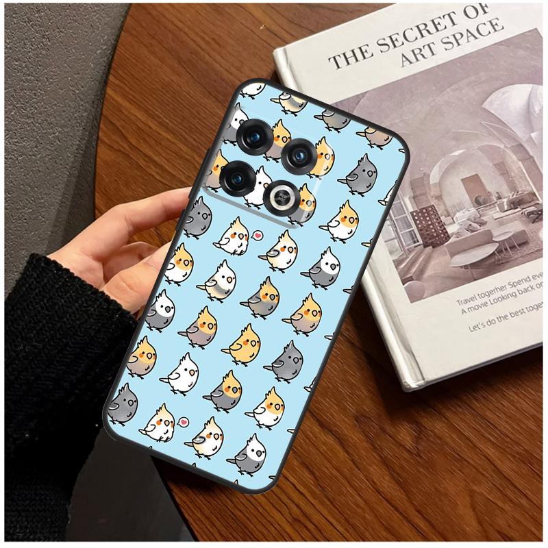 Cartoon Cockatiel Collage Case For OnePlus 13T 13R 12R 10R 15 13 12 11 8T 10T Nord CE 4 3 2 Lite N20 N30 Nord 5 Cover