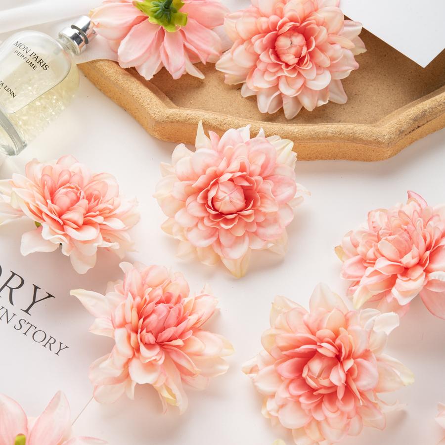 5/10Pcs Artificial Flowers Silk Chrysanthemum DIY Gifts Box Scrapbook Wedding Arch Home Garden Decor Christmas Wreaths Clearance