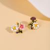 Colorful Daisy Asymmetric Flower Earrings for Women