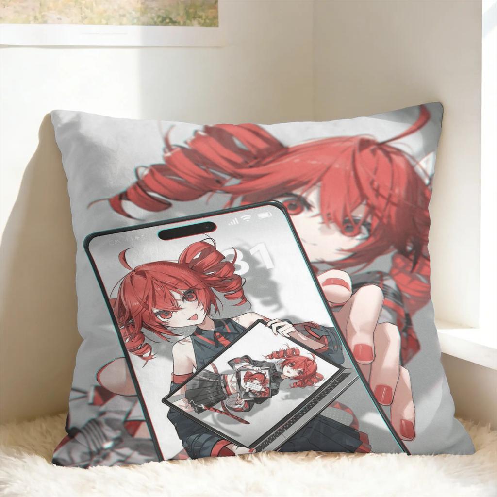 Pearto Creative Kasane Teto Expression Pillow Cover  Morden Pillow Case For Living Room Chair Comfy Cushion Cover Gift