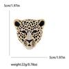 Men's Crystal Leopard Brooch Pin Rhinestone Cheetah Brooches Party Jewelry Gifts