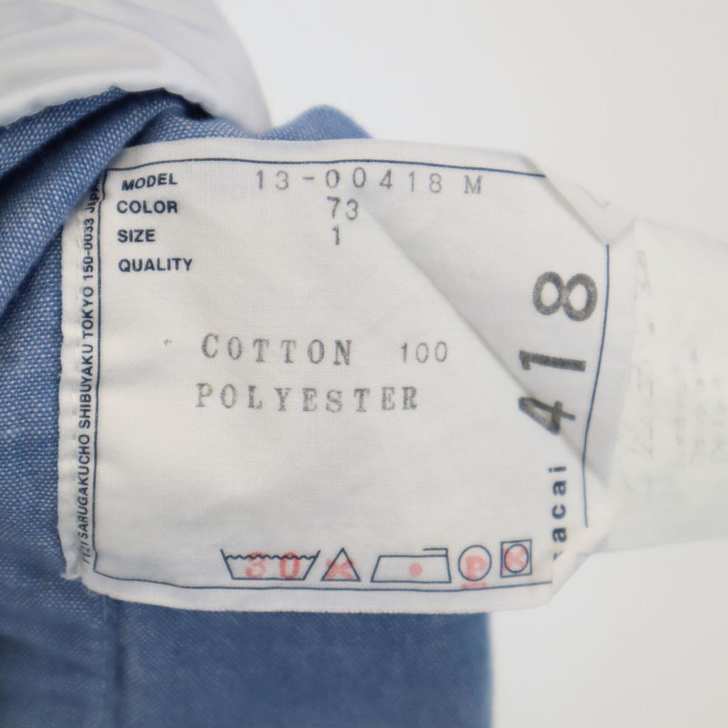 Sacai made in Japan Chambray Shirt jacket 1 Blue Men's Used