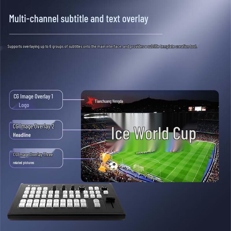 TCHD-860H 8-Channel HD Video Switcher Control Keyboard for VMIX