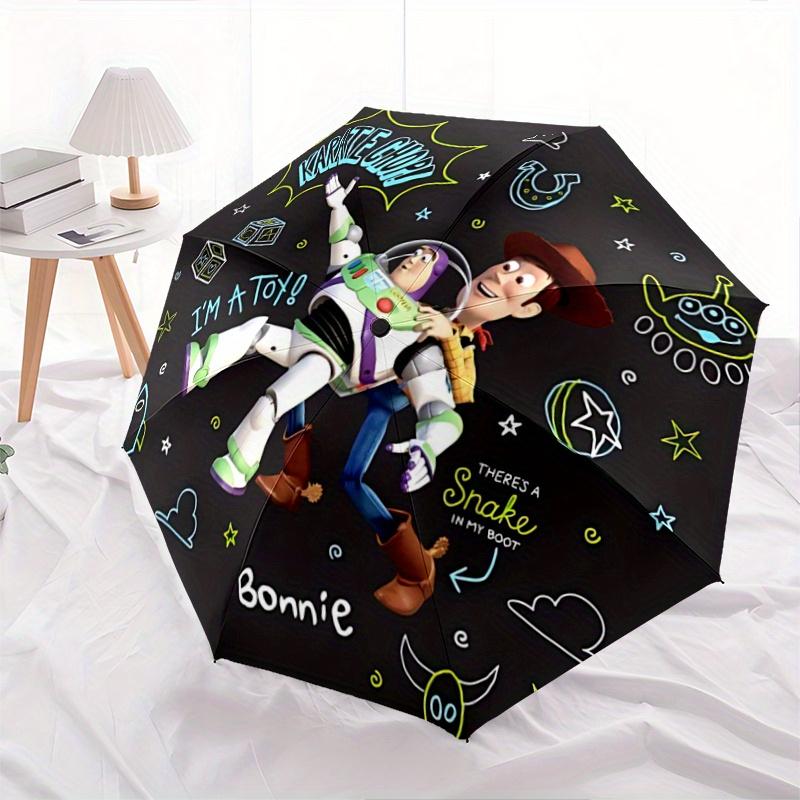 

1pc Toy Story Characters Automatic 3-Fold Umbrella Design, Cute Cartoon Pattern, Portable Outdoor Umbrella, Perfect, Holiday Gift for fans.I