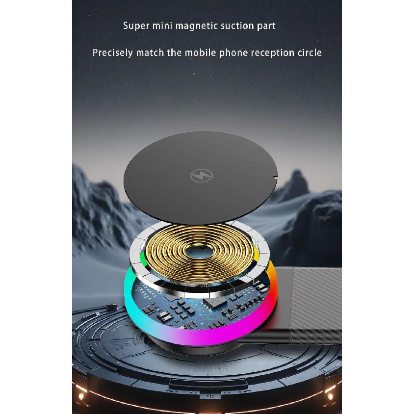 Car Magnetic GPS Phone Holder Stand 15W Wireless Charger Cellphone Bracket For Magsafe iPhone 17~12 Pro Max Fast Charging Mount