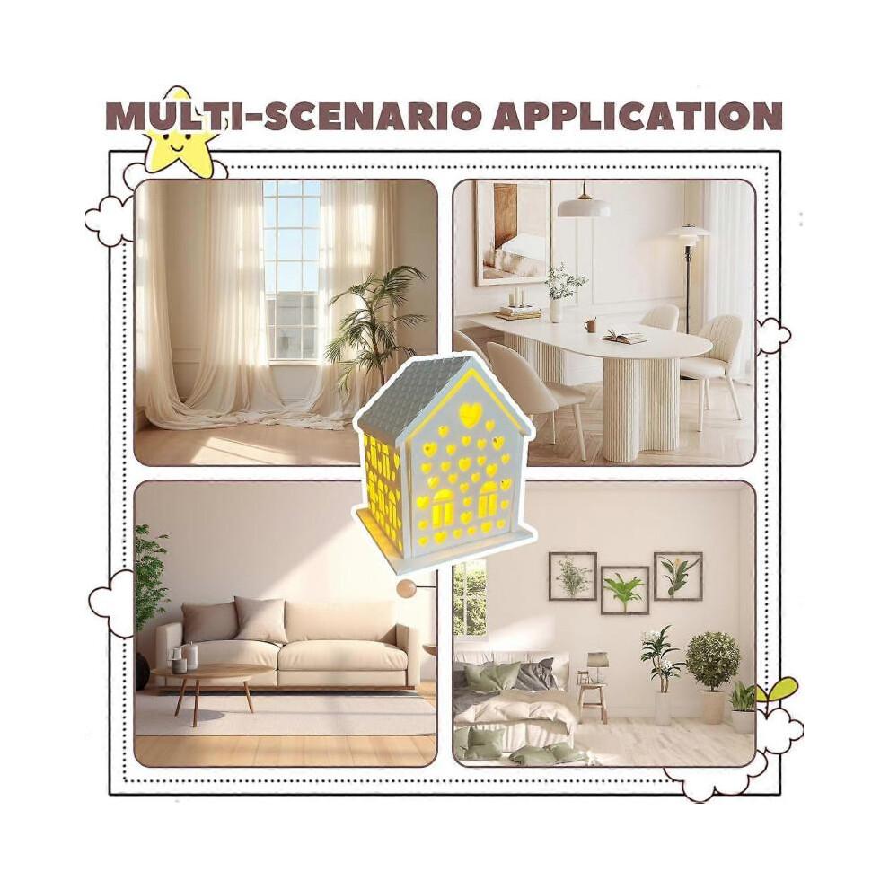 Silicone Moulds Casting Moulds 3D Houses Silicone Mould, Houses 3D DIY Silicone Mould House Casting Moulds Houses Candle Holder Plaster for Casting