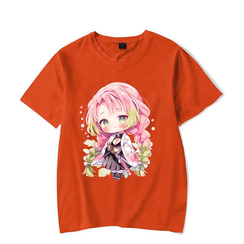 Hot Anime Cute Kanroji Mitsuri Printed T-shirts for Women Summer Tee Shirt Femme Casual Short Sleeve Round Neck Tops T-shirts