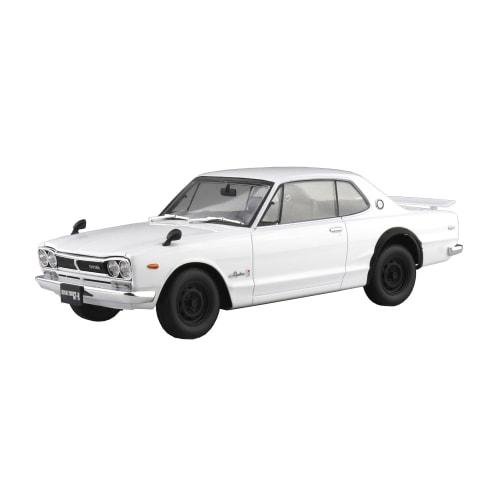 

Aoshima Bunka Kyozaisha 1/24 Rakupla Snap Car Series KPGC10 Skyline HT 2000GT-R 1971 Белый пластик с цветовой кодировкой Модель 01-WH