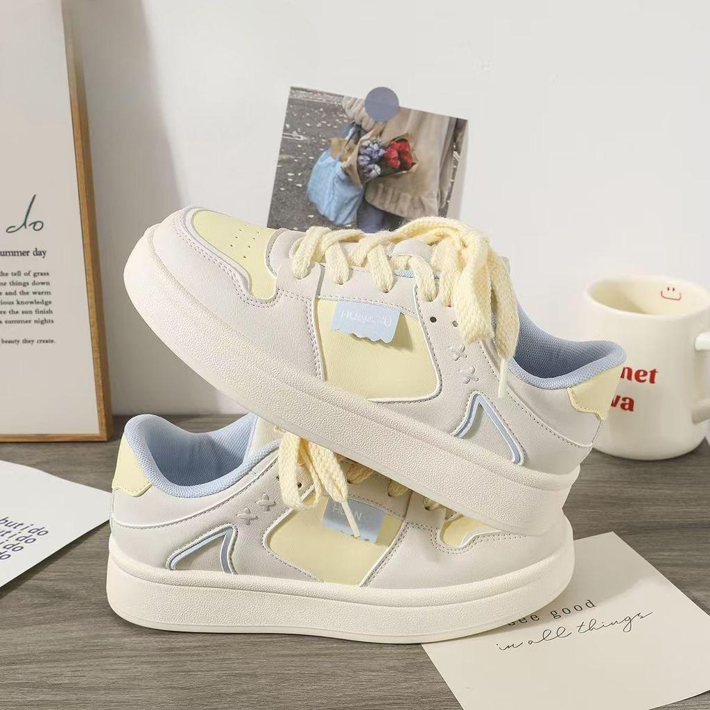 Lan Jue Damen Vielseitige Campus-Sneakers - 2025 Frühlingstrend, Bequeme Weiße Lässige Sportschuhe