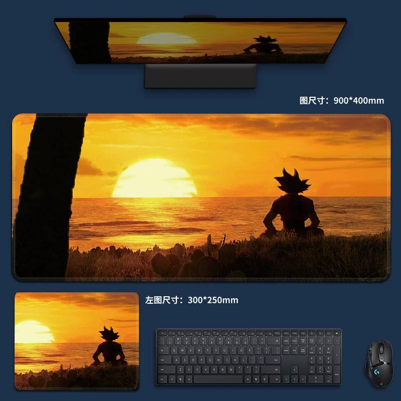Waterproof Creative PU Leather Mouse Pad Sustainzed Dragon Ball Computer Keyboard Pad Son Goku Animation Boys Anti-slip Mouse Pad Game  Special Table