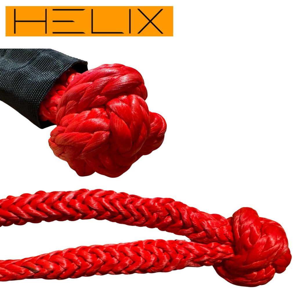 HELIX Weiche Schäkel Seilschäkel für Abschleppseil, 24t Bruchlast, Auto Abschlepphaken, Faserschekel, für Windengebrauch, Set mit 2 Stück [Parallelimport]