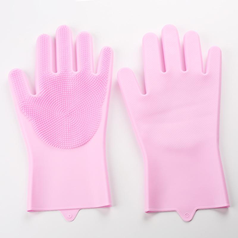 Pet Grooming Bathing Gloves Dog Cat Bathing Shampoo Scrubber Magic Massaging Cleaning Cleanner Sponge Silicon Hair Removal Glove
