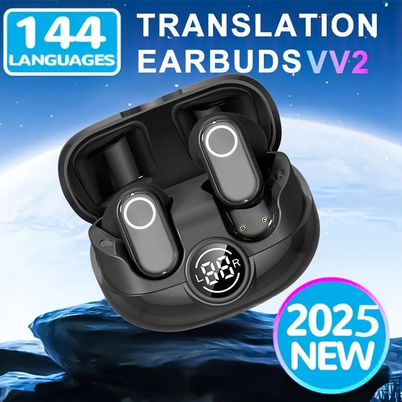 New TWS wireless earphones In-ear AI language translation earphones fast translation Type-C charging with app