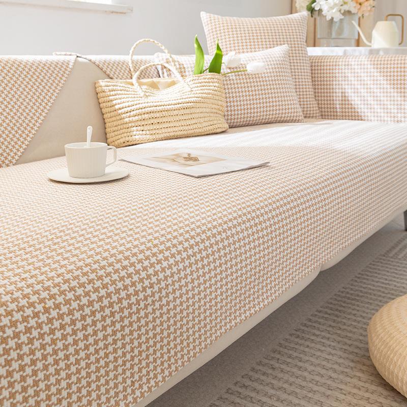 

Хлопковая Ретро Подушка для Дивана Всесезонная Универсальная Простая Современная Нескользящая Накидка на Диван Чехол для Спинки Полотенце 70*70cm