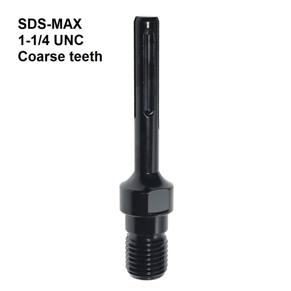 

Diamond Connecting Rod Core Drill Bit Adapter 1-1/4 UNC Thread Male To SDS-PLUS MAX Shank Conversion