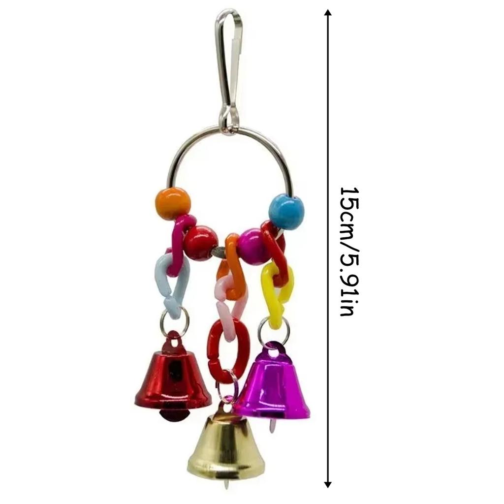 Parrot Foot Toy With Colorful Beads Stress Relief Bird Interactive Bird Toys for Bird Cage Accessories