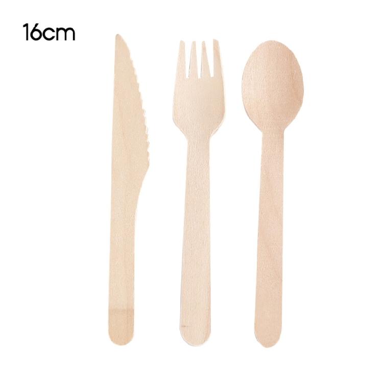 100 Pcs Wooden Utensils Disposable Cutlery for Outdoor Activities Gatherings