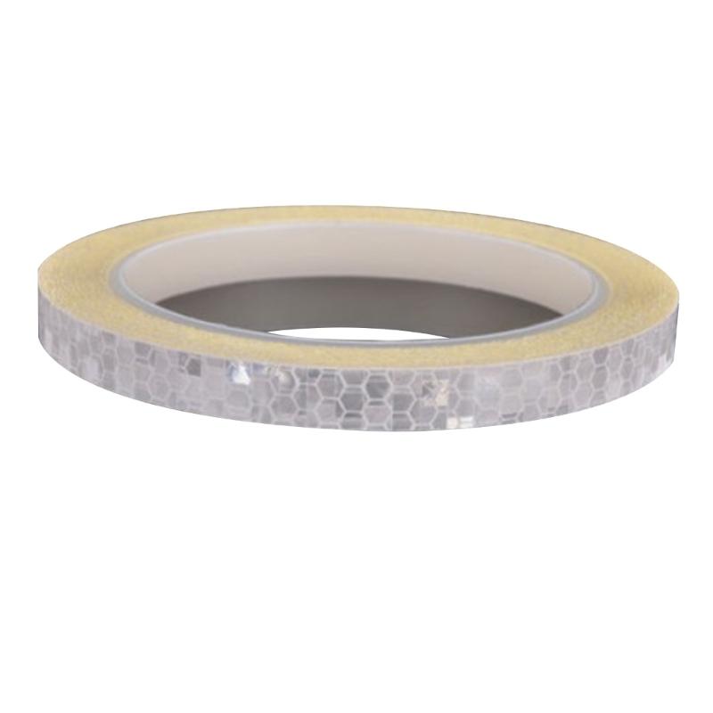 Bicycles Sticker Reflective Tape Bicycles Wheel Reflect Sticker Bike Reflective Sticker Strips Tape for Cycling Warning белый
