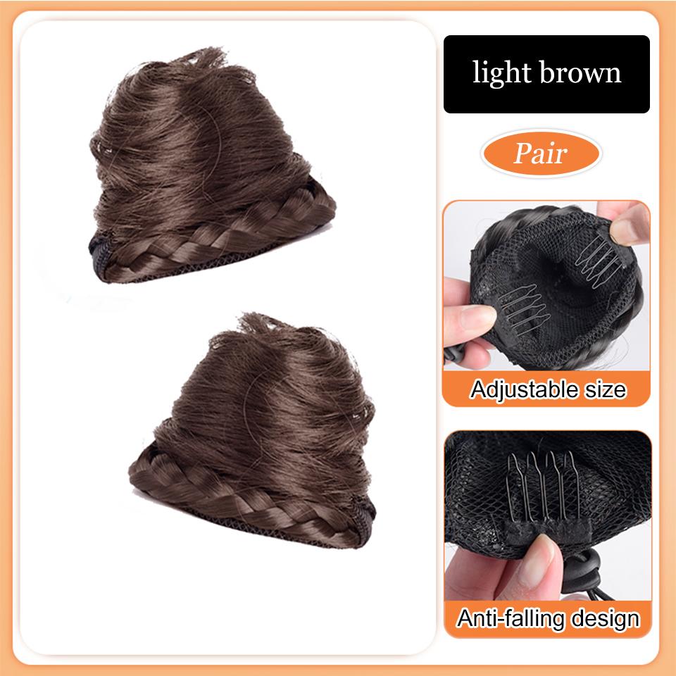 

WTB синтетический парик с кошачьими ушками, сумка, парик, женский пучок для увеличения объема волос, пушистый круассан, клипса, новая модернизированная шаровая головка