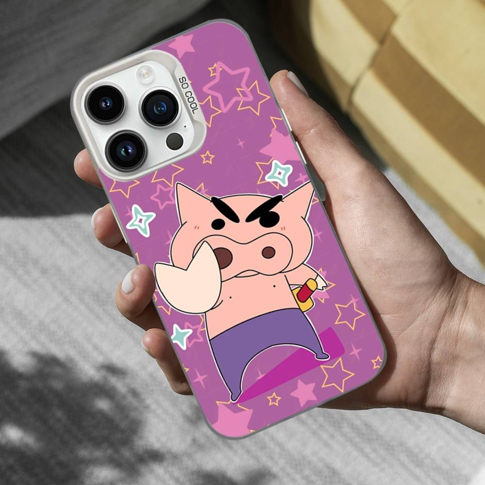 Ctue B-BURIBURIZAEMON Pig Phone Case For iPhone 16,15,14,13,12,11,Mini,XS,Pro,SE,MAX White Matte Shockproof Cover iPhone13
